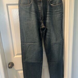 Blue Relaxed Fit Jeans with Faded Wash